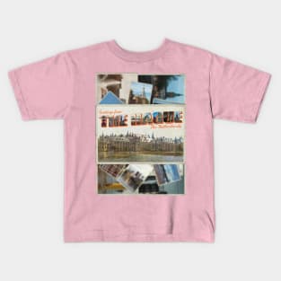 Greetings from The Hague in The Netherlands Vintage style retro souvenir Kids T-Shirt